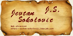 Jevtan Sokolović vizit kartica